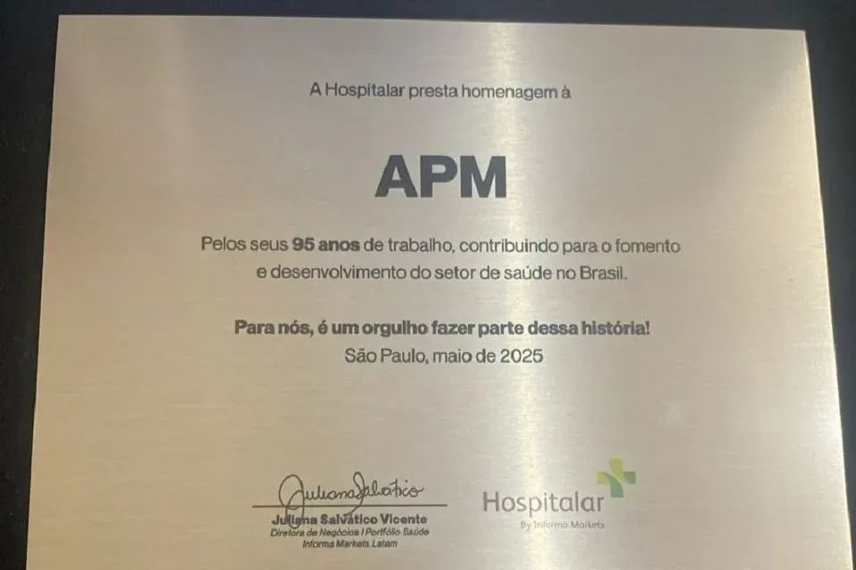 APM homenageada na 30ª edição da Feira Hospitalar