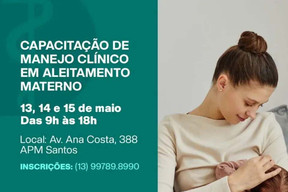 APM Santos apoia capacitação de manejo clínico em aleitamento materno