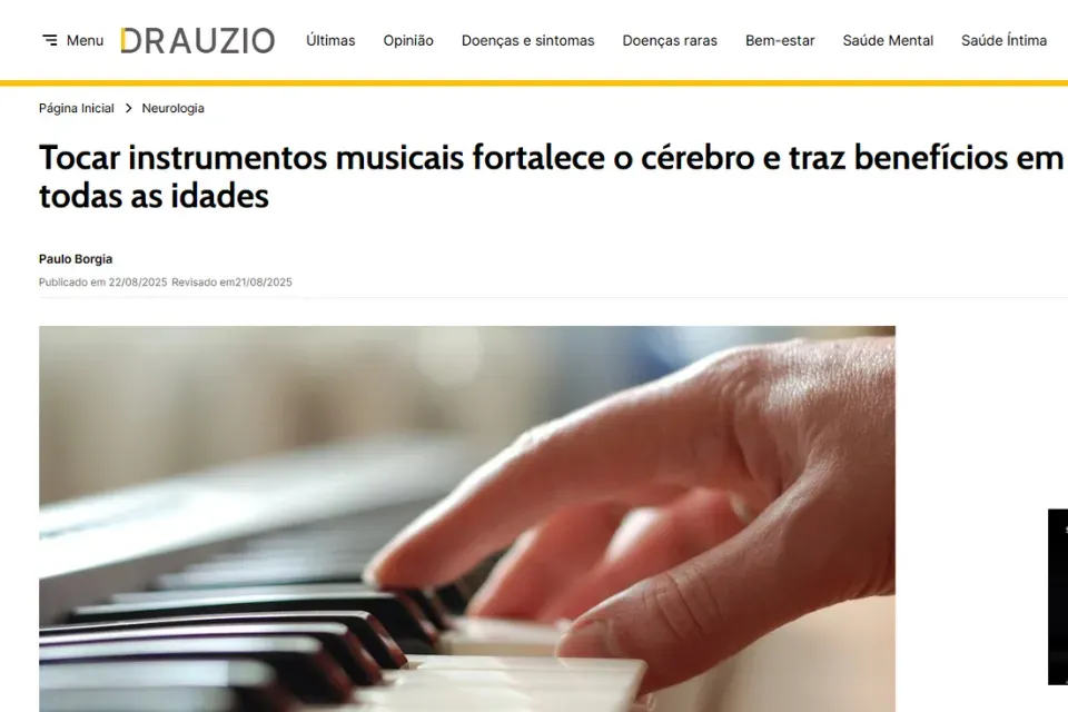 Diretor da APM aborda o uso de instrumentos musicais para manter a memória cerebral ativa