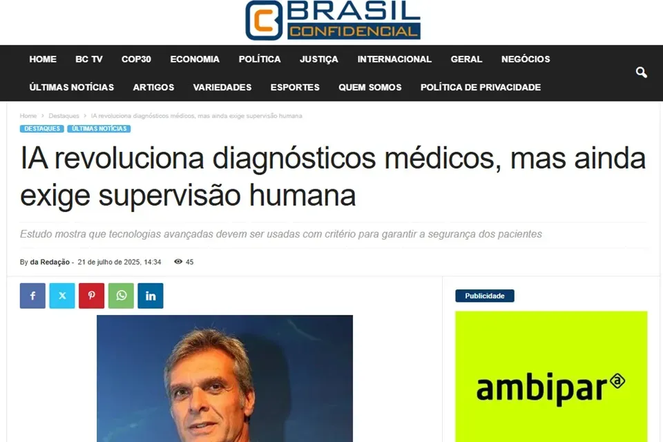 Diretor da APM comenta sobre Inteligência Artificial no Brasil Confidencial