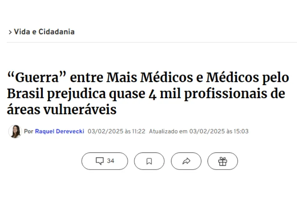 Diretor da APM discute o ‘Programa Médicos pelo Brasil’ em entrevista