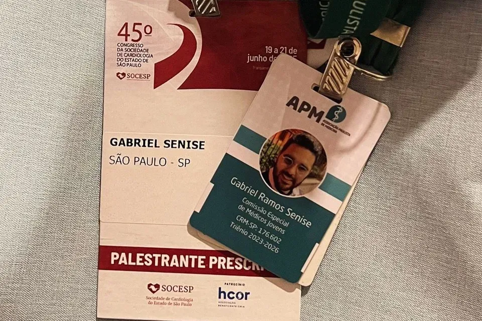 Diretor Geral da Comissão Especial de Médicos Jovens da APM participa do 45º Congresso da Sociedade de Cardiologia de São Paulo