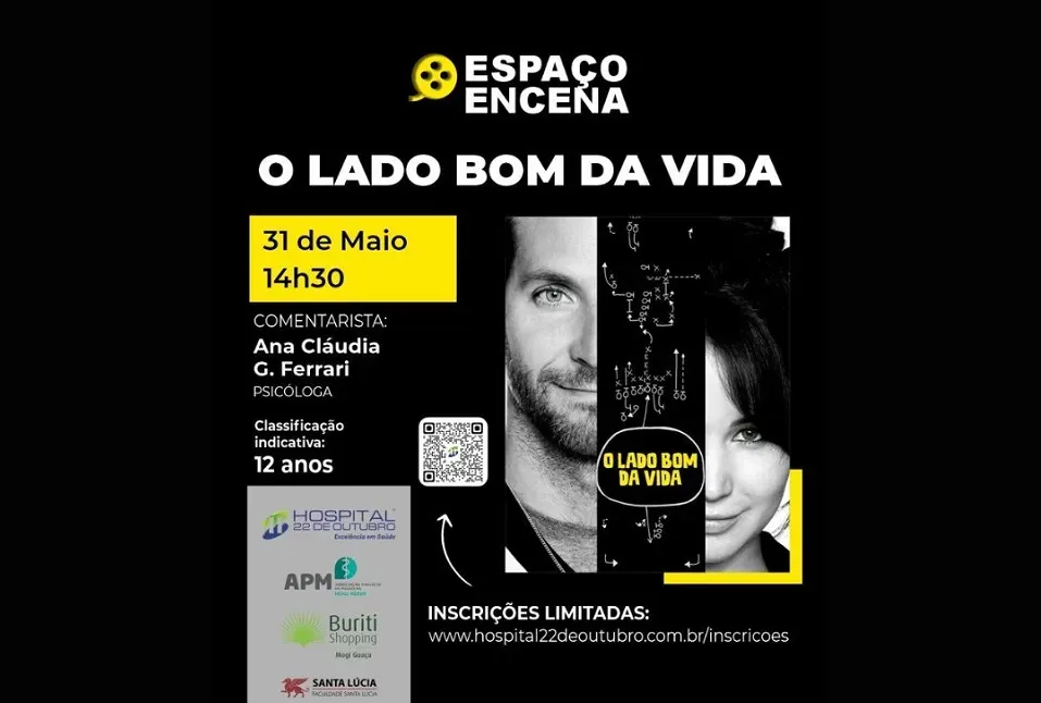 Espaço Encena, de Mogi Mirim, exibe o filme O Lado Bom da Vida