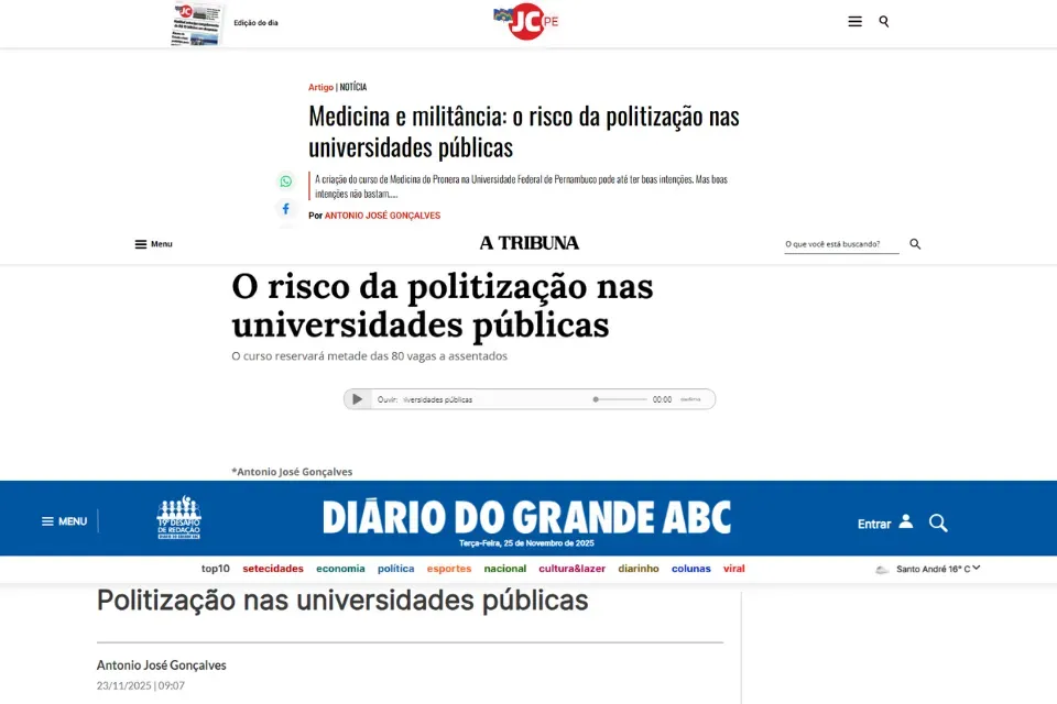 Grandes veículos publicam artigo do presidente da APM