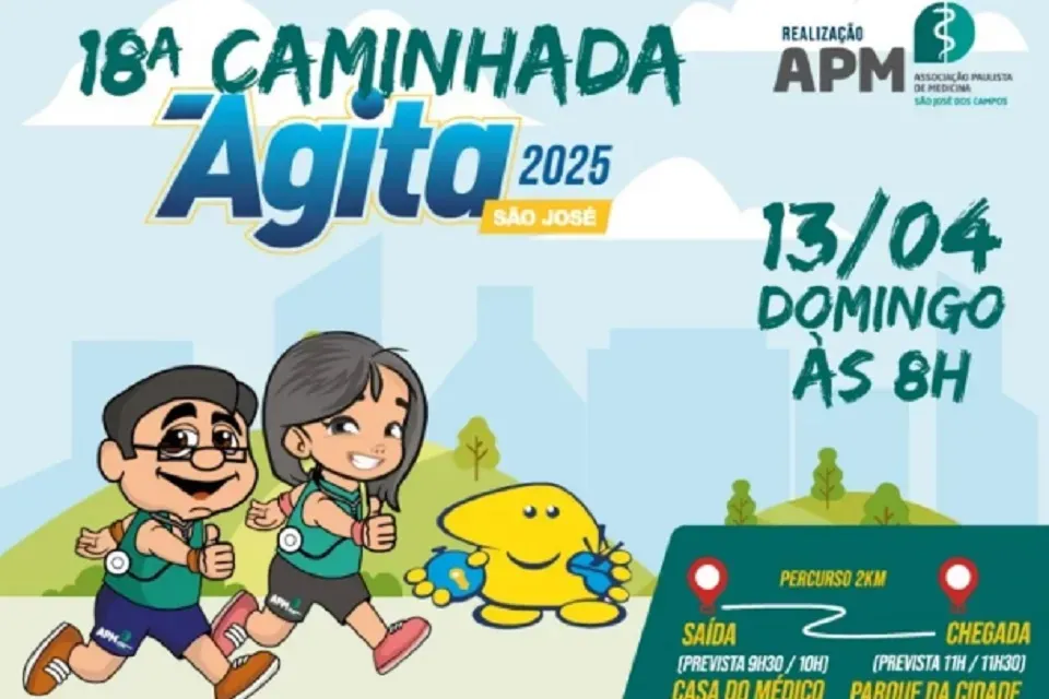 Participe da 18ª Caminhada Agita São José