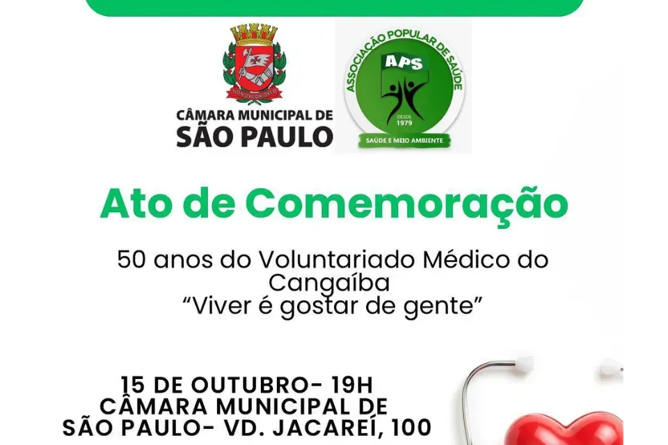 Solenidade comemora os 50 anos do Voluntariado Médico do Cangaíba