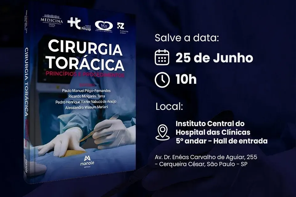 Paulo Pêgo lança livro no Instituto Central do Hospital das Clínicas