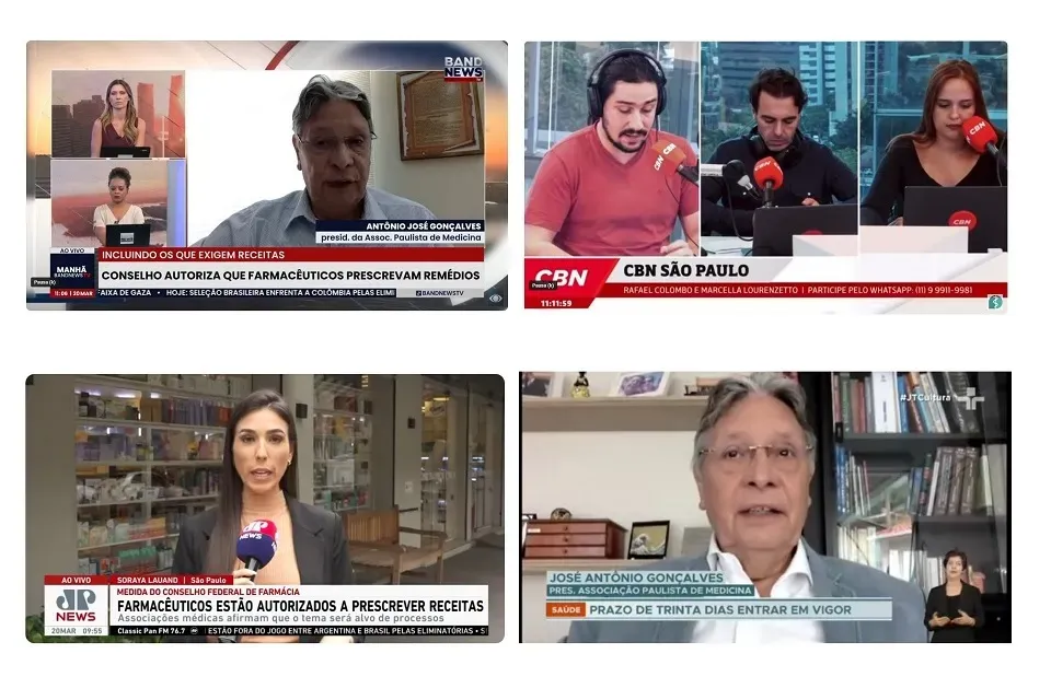 Posicionamento da APM sobre prescrição por farmacêuticos tem grande repercussão na imprensa