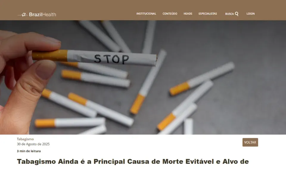 Presidente da APM comenta sobre o tabagismo