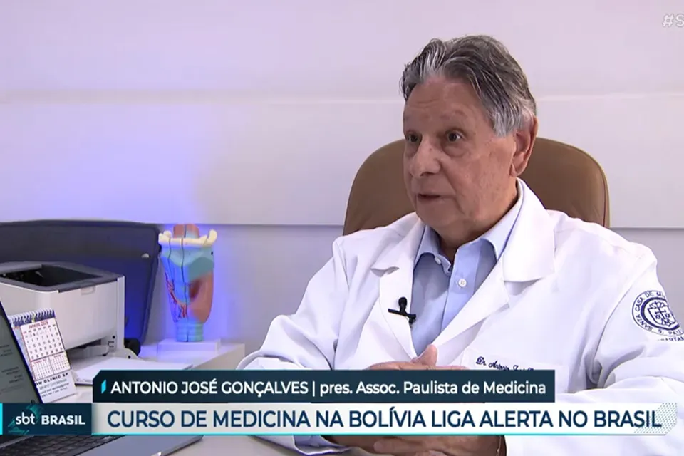 Presidente da APM concede entrevista ao SBT sobre cursos de Medicina a distância
