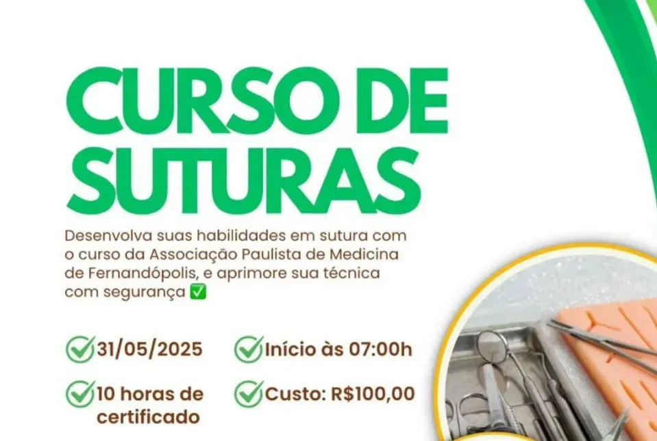 Primeiro Curso de Suturas em Fernandópolis