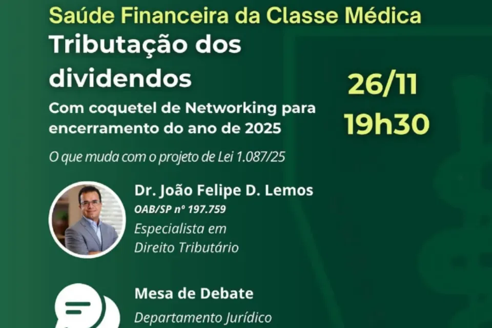 Ribeirão Preto promove palestra sobre Saúde Financeira da Classe Médica
