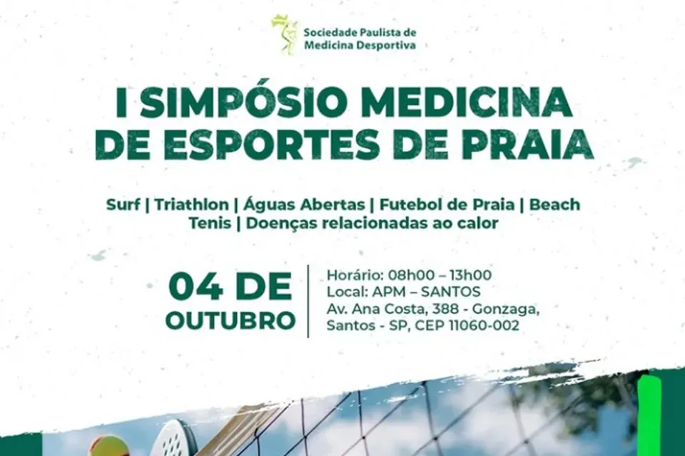 Santos promove I Simpósio Medicina de Esportes de Praia