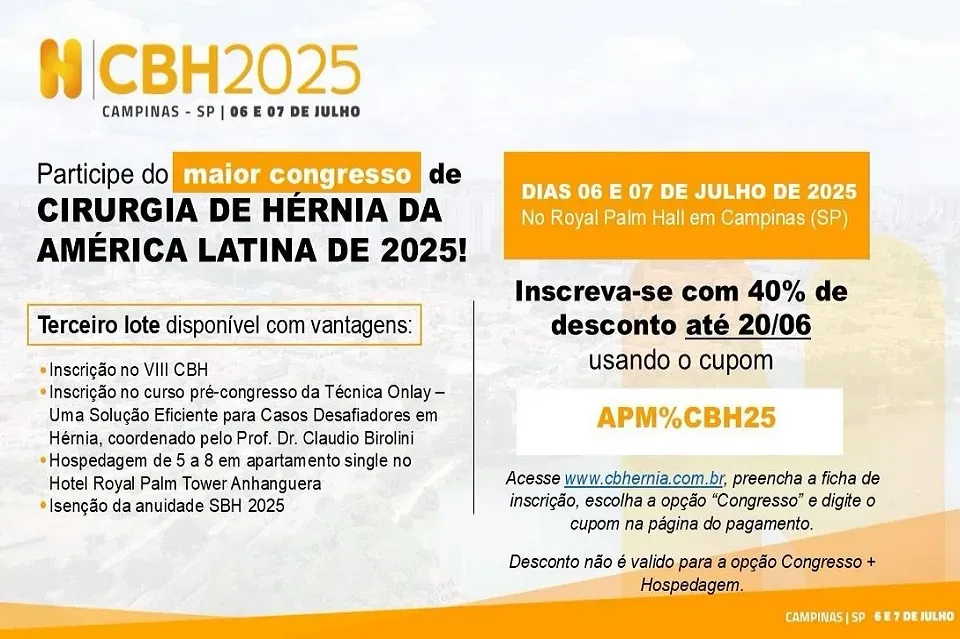 Vem aí o VIII Congresso Brasileiro de Hérnia