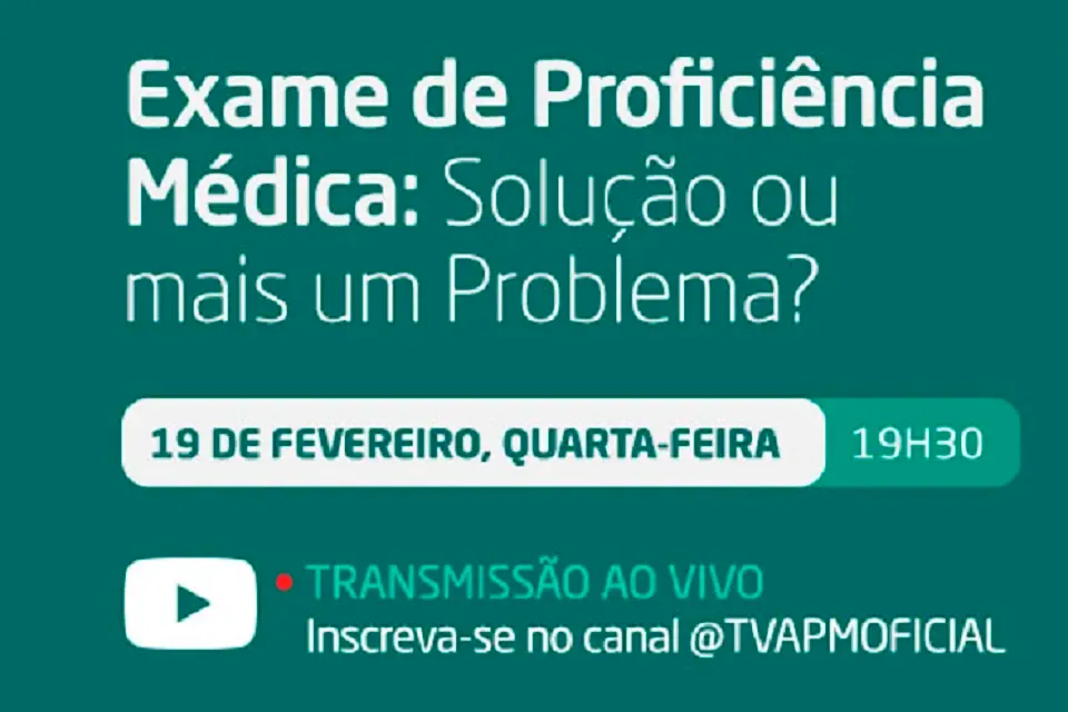 Webinar da APM retorna em fevereiro, debatendo exame de proficiência